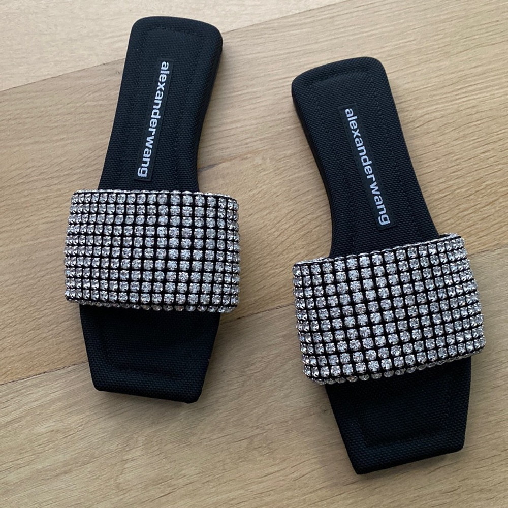 Alexander Wang Anya Crystal Slide. Size 36